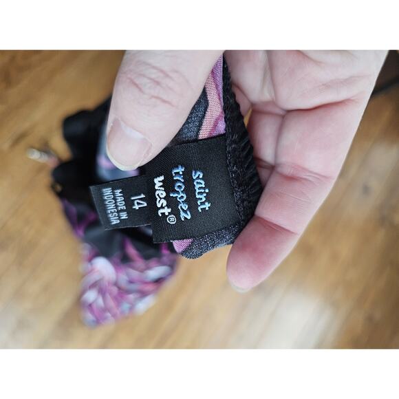 Saint Tropez West Women's Halter Maxi Dress Size 14 Resort Beach Tropical - Picture 9 of 10